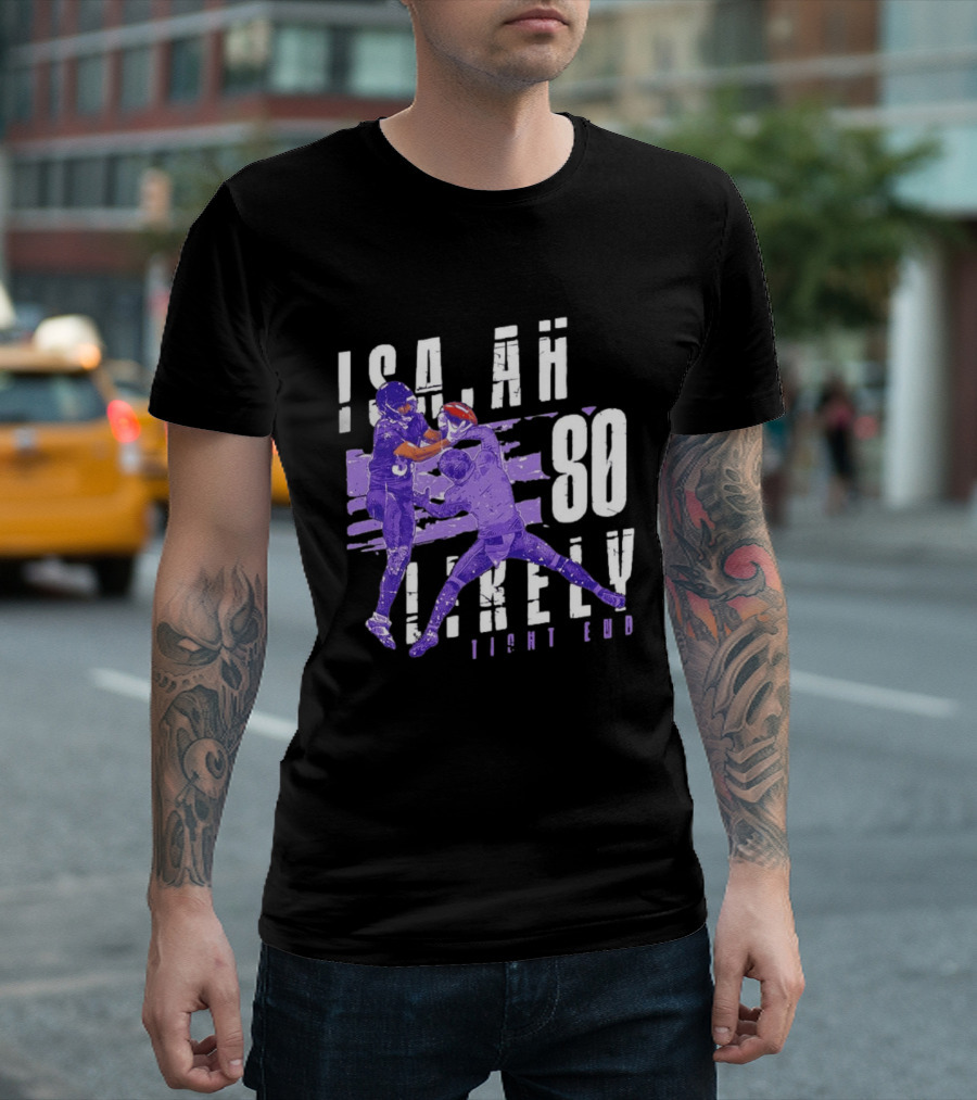 Baltimore Ravens Isaiah Likely 80 Tight End Football Player T-Shirt
