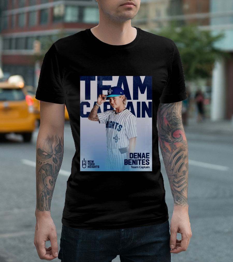 Team Captain Denae Benites New York Heights Baseball Team T-Shirt