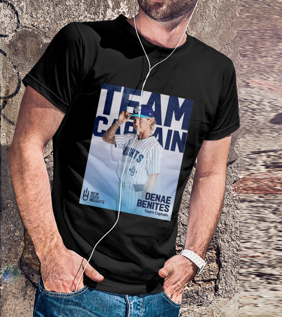 Team Captain Denae Benites New York Heights Baseball Team T-Shirt