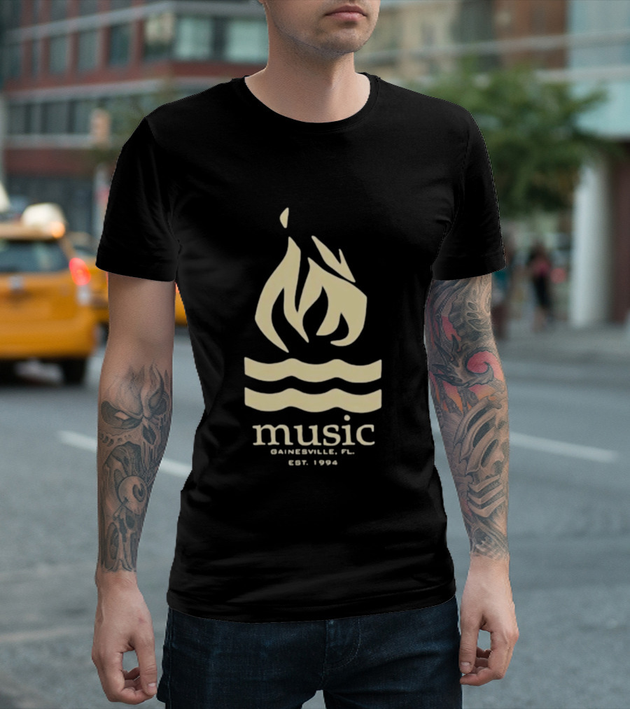 Hot Water Music Gainesville FL Est 1994 Flame And Waves T-Shirt