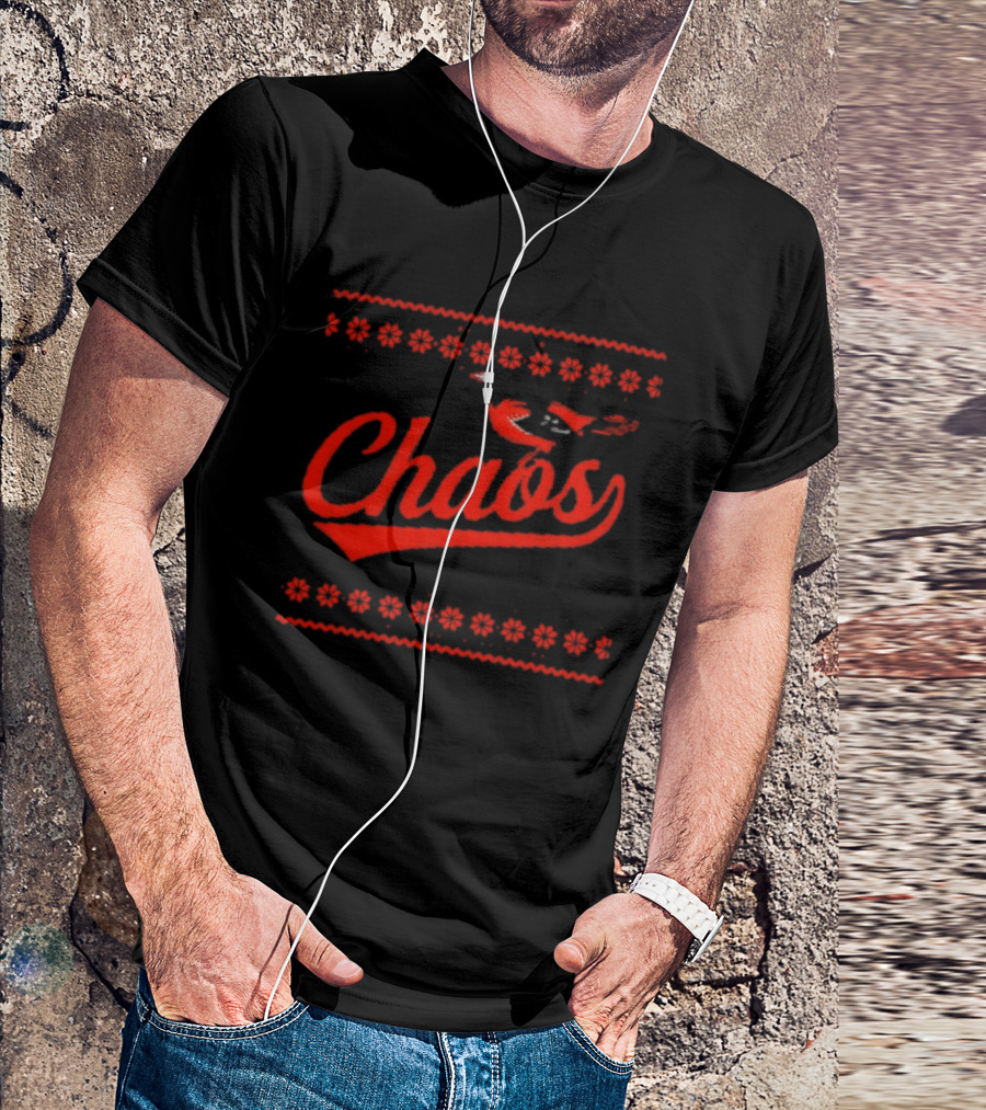 Chaos In Baltimore Orioles Ugly Christmas Sweater T-Shirt