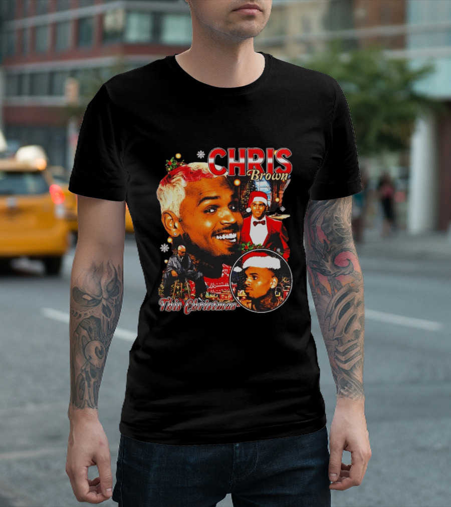 Chris Brown Holiday Festive Santa Hat This Christmas Celebration T-Shirt