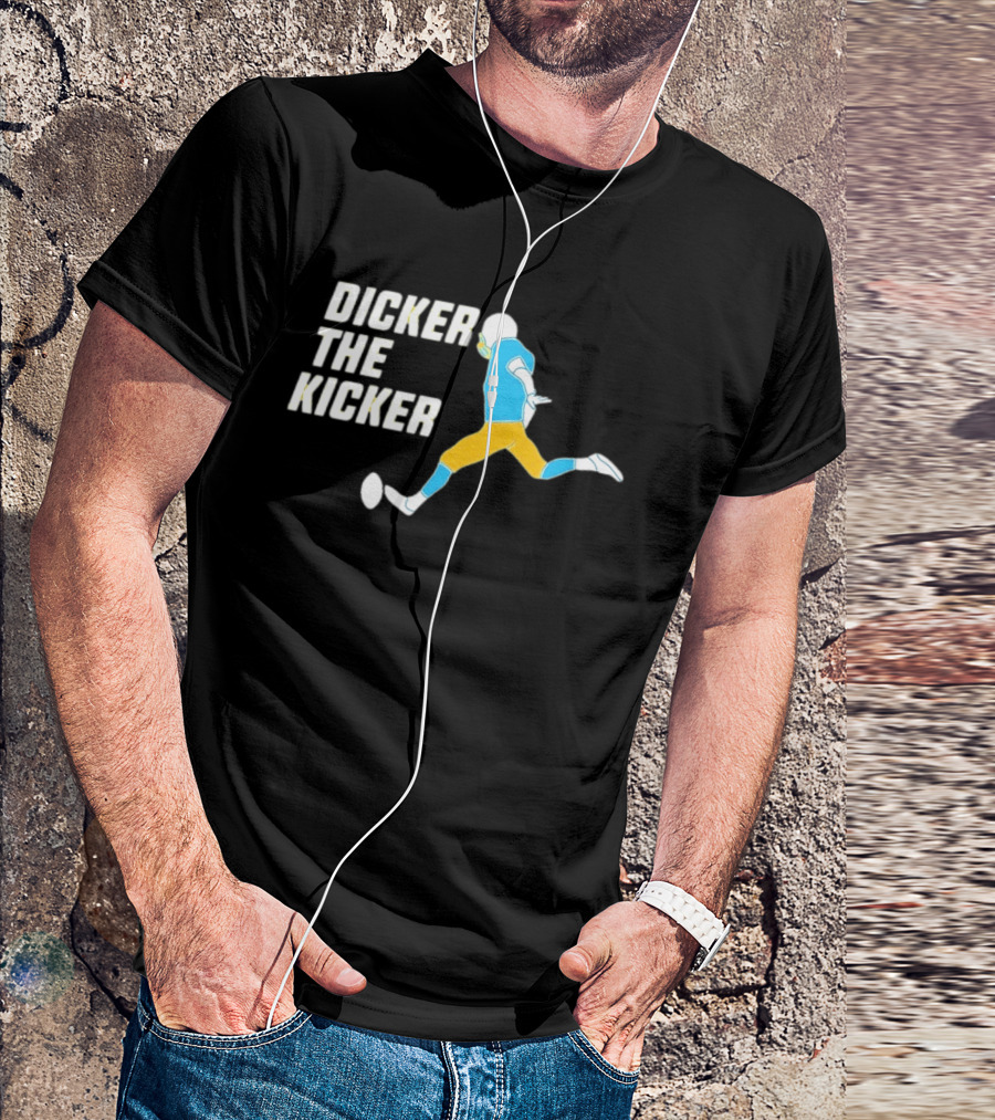 Dicker The Kicker Los Angeles Chargers Football Pose T-Shirt