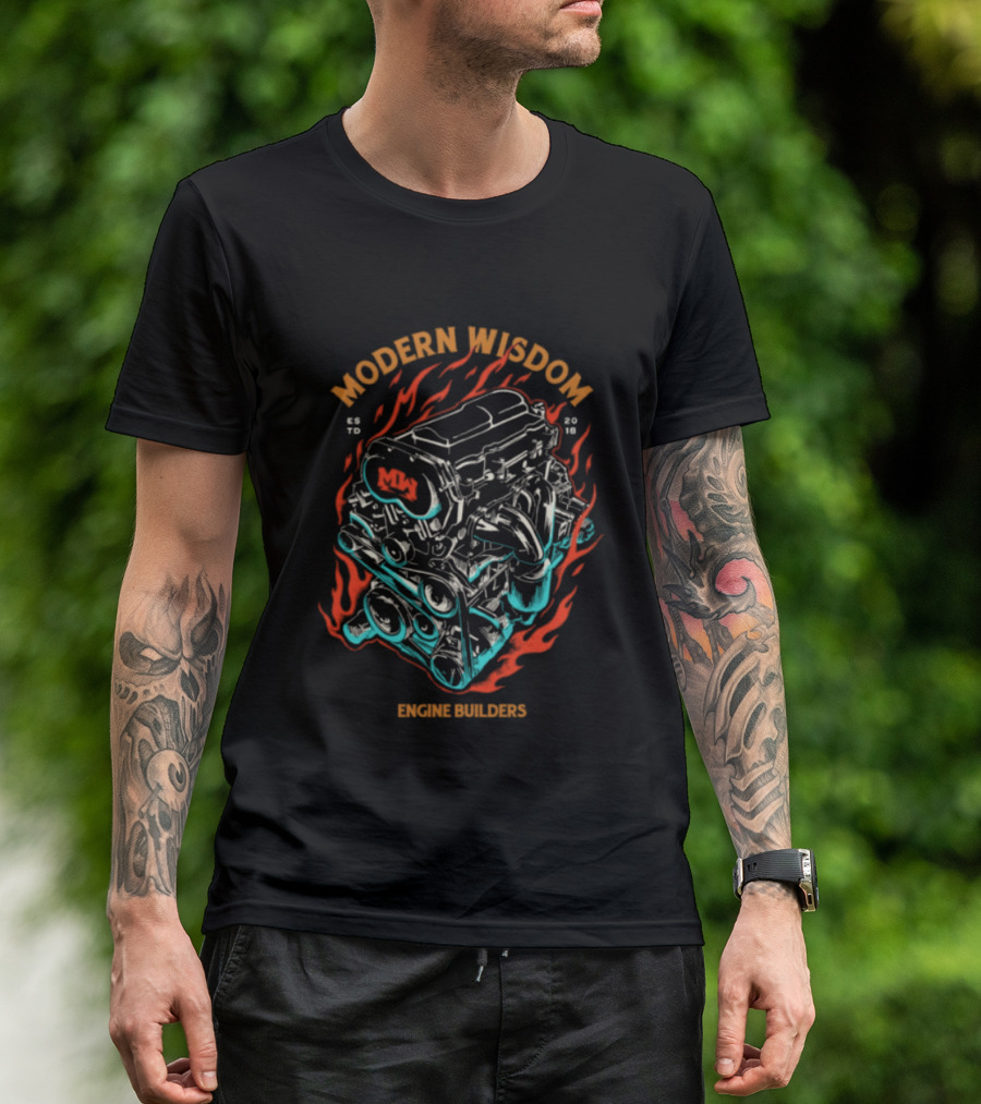 Modern Wisdom Engine Builders T-Shirt
