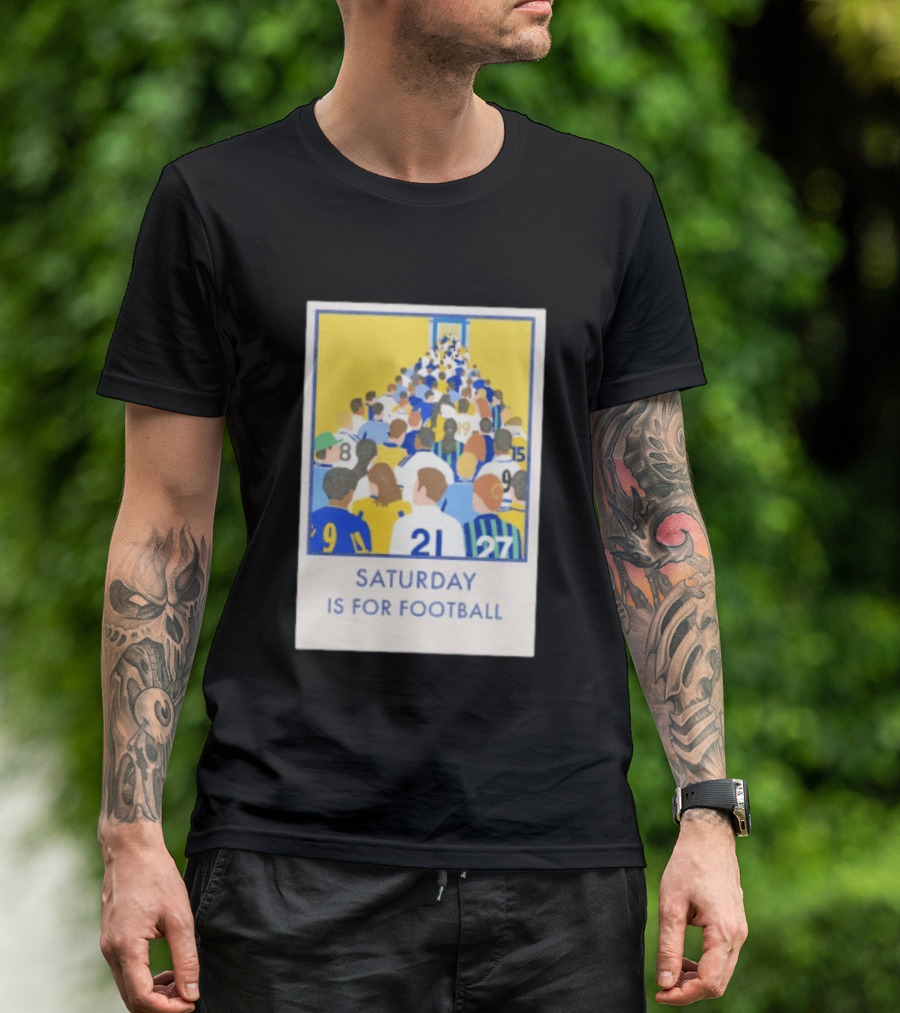Saturday Is For Football Fans Colorful Player Gathering T-Shirt