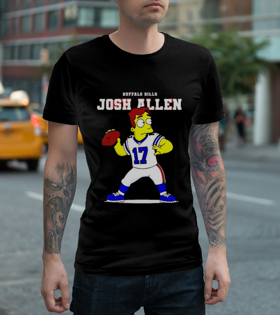 Simpson Springfield Josh Allen Buffalo Bills Football 17 T-Shirt