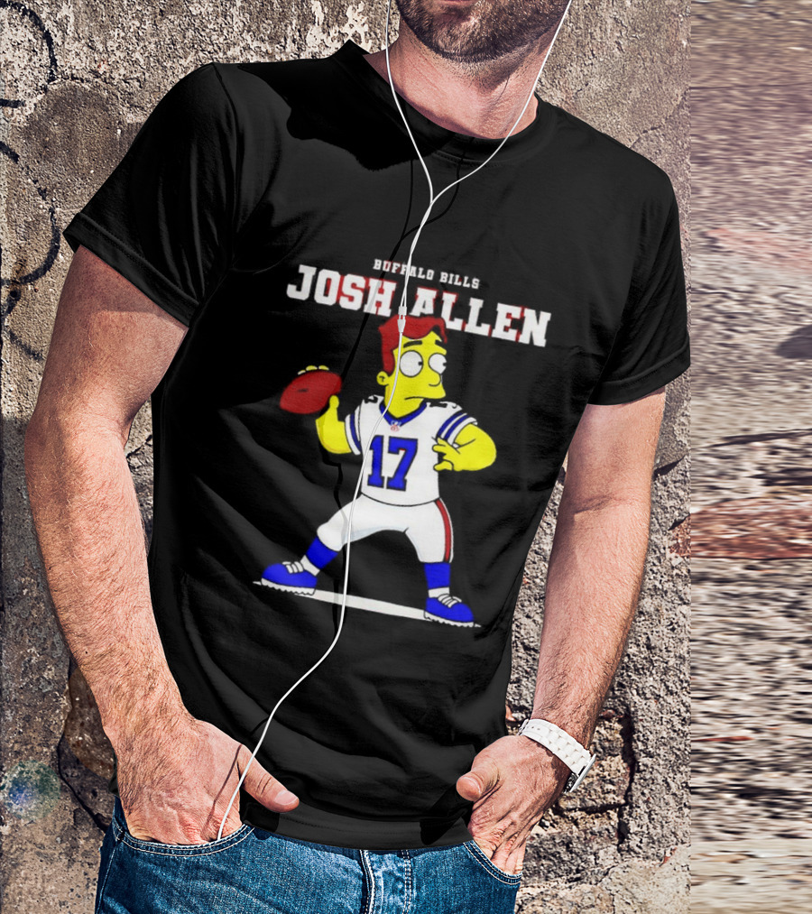 Simpson Springfield Josh Allen Buffalo Bills Football 17 T-Shirt
