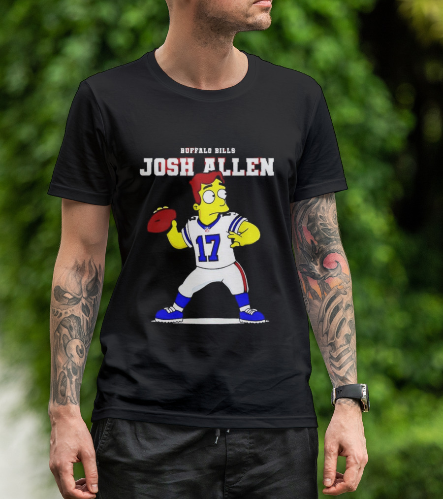 Simpson Springfield Josh Allen Buffalo Bills Football 17 T-Shirt