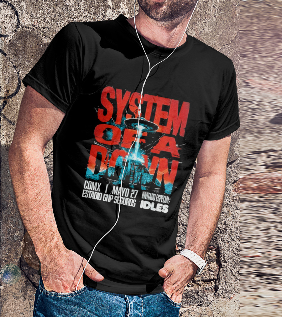 System Of A Down Mexico Tour 2026 CDMX Estadio GNP Seguros May 27 IDLES T-Shirt