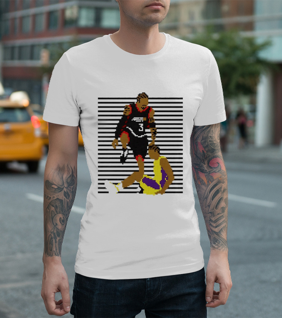 16 Bit Allen Iverson Steps Over Tyronn Lue Basketball Iconic Moment NBA Fans T-Shirt