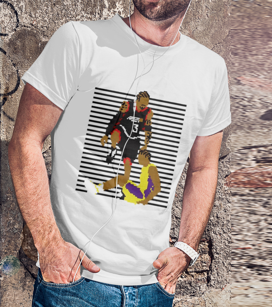 16 Bit Allen Iverson Steps Over Tyronn Lue Basketball Iconic Moment NBA Fans T-Shirt