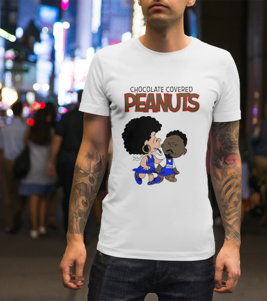 Chocolate Covered Peanuts Characters In Knicks Jerseys T-Shirt