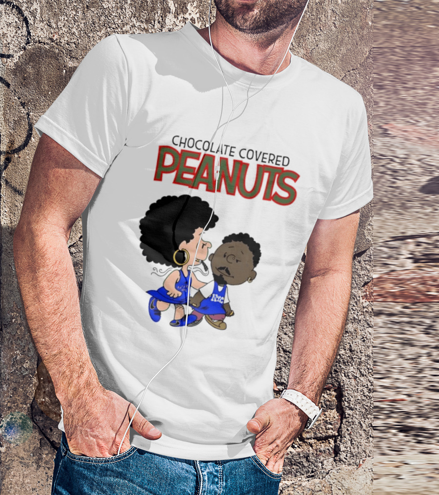 Chocolate Covered Peanuts Characters In Knicks Jerseys T-Shirt