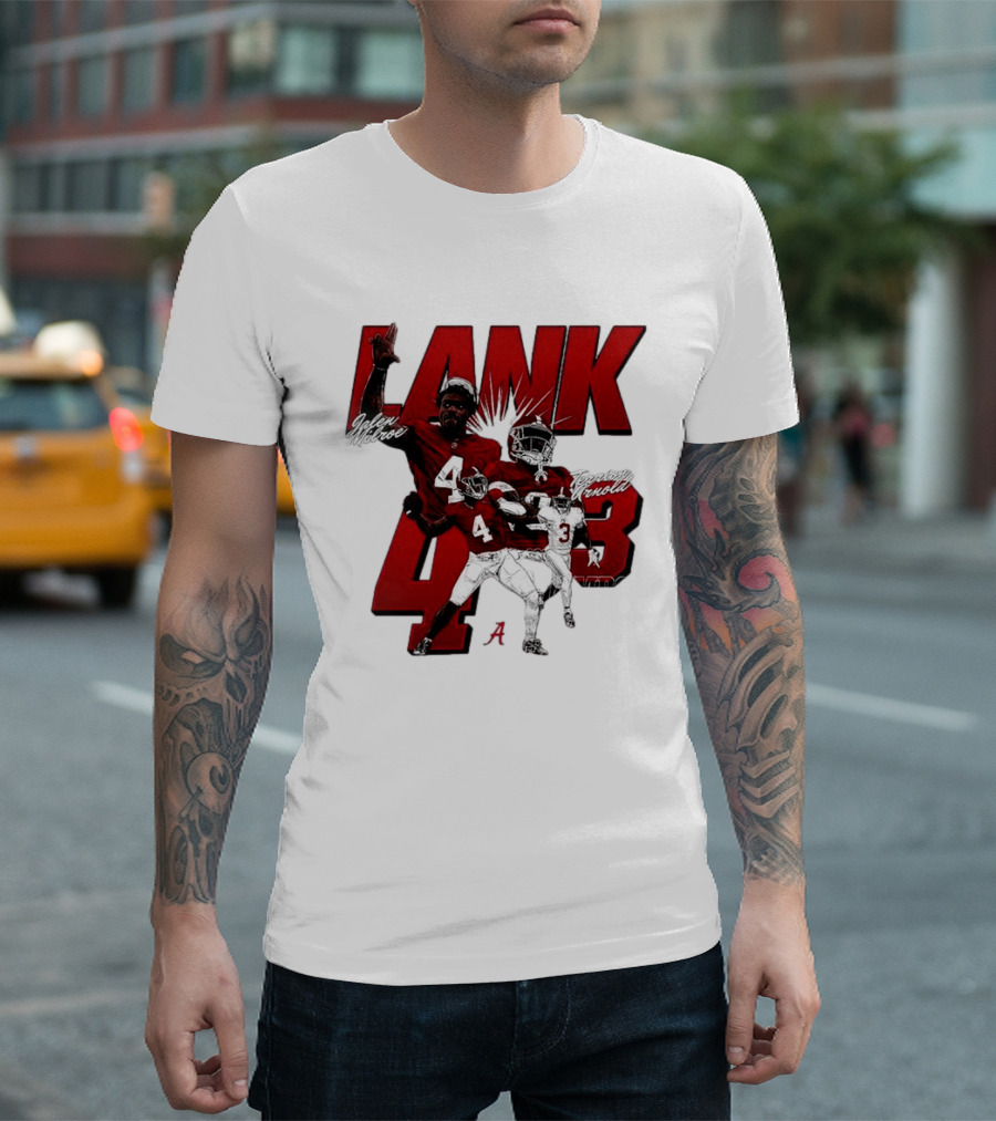 Alabama Crimson Tide Jalen Milroe Terrion Arnold Lank 4th 3 Football Caricature T-Shirt