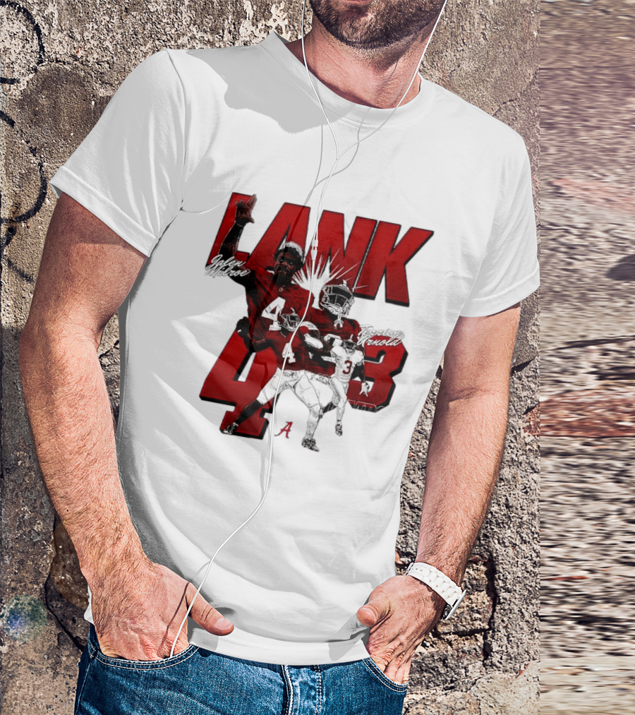 Alabama Crimson Tide Jalen Milroe Terrion Arnold Lank 4th 3 Football Caricature T-Shirt