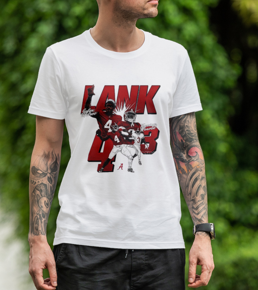 Alabama Crimson Tide Jalen Milroe Terrion Arnold Lank 4th 3 Football Caricature T-Shirt