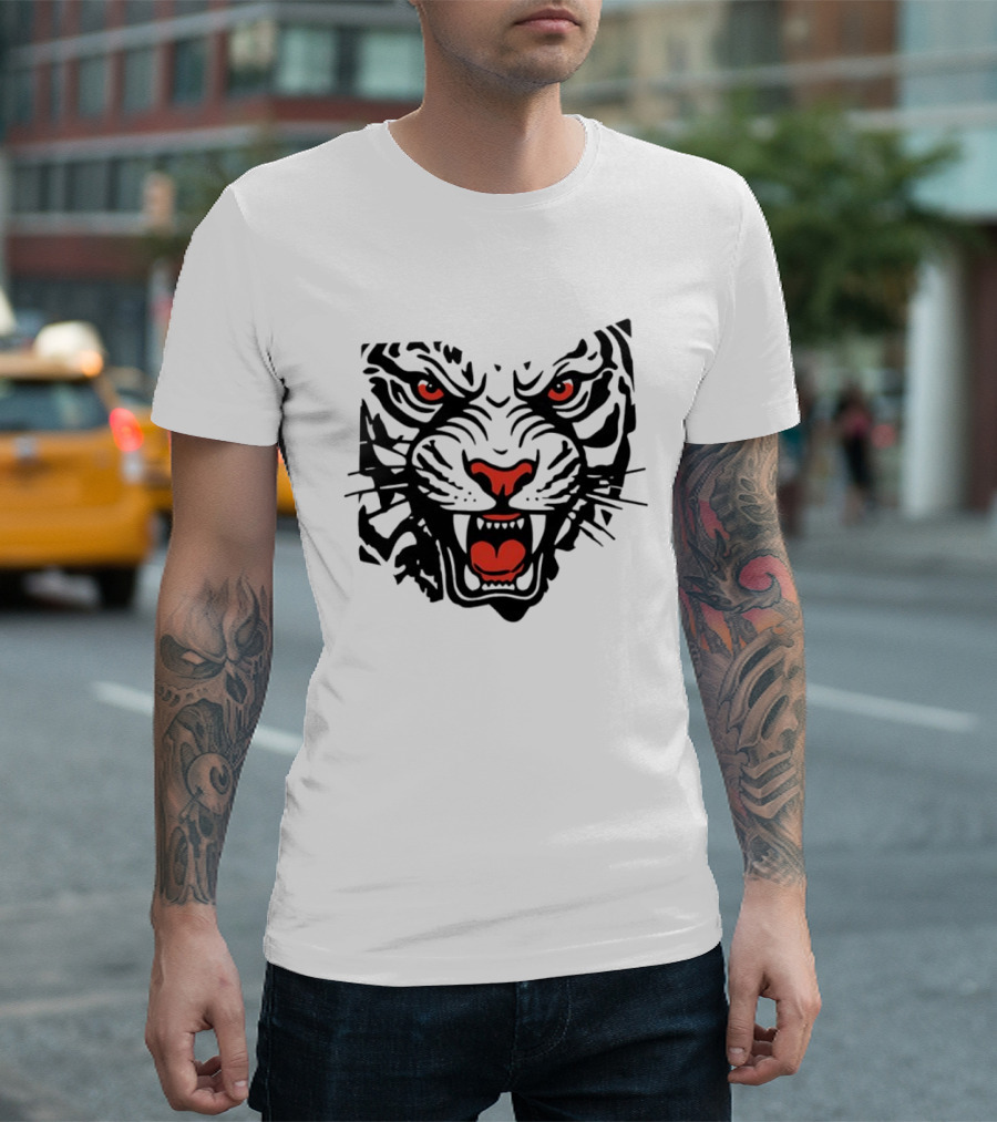 Clemson Tigers Head Clemson University Fierce Tiger Face T-Shirt