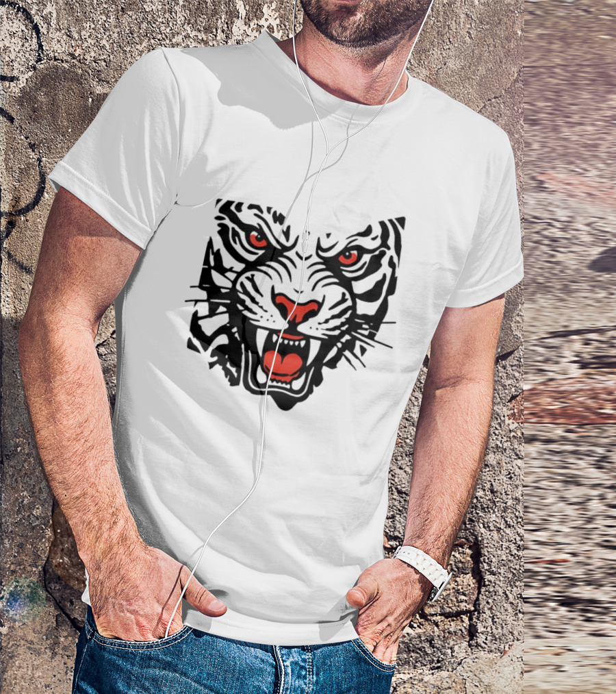 Clemson Tigers Head Clemson University Fierce Tiger Face T-Shirt