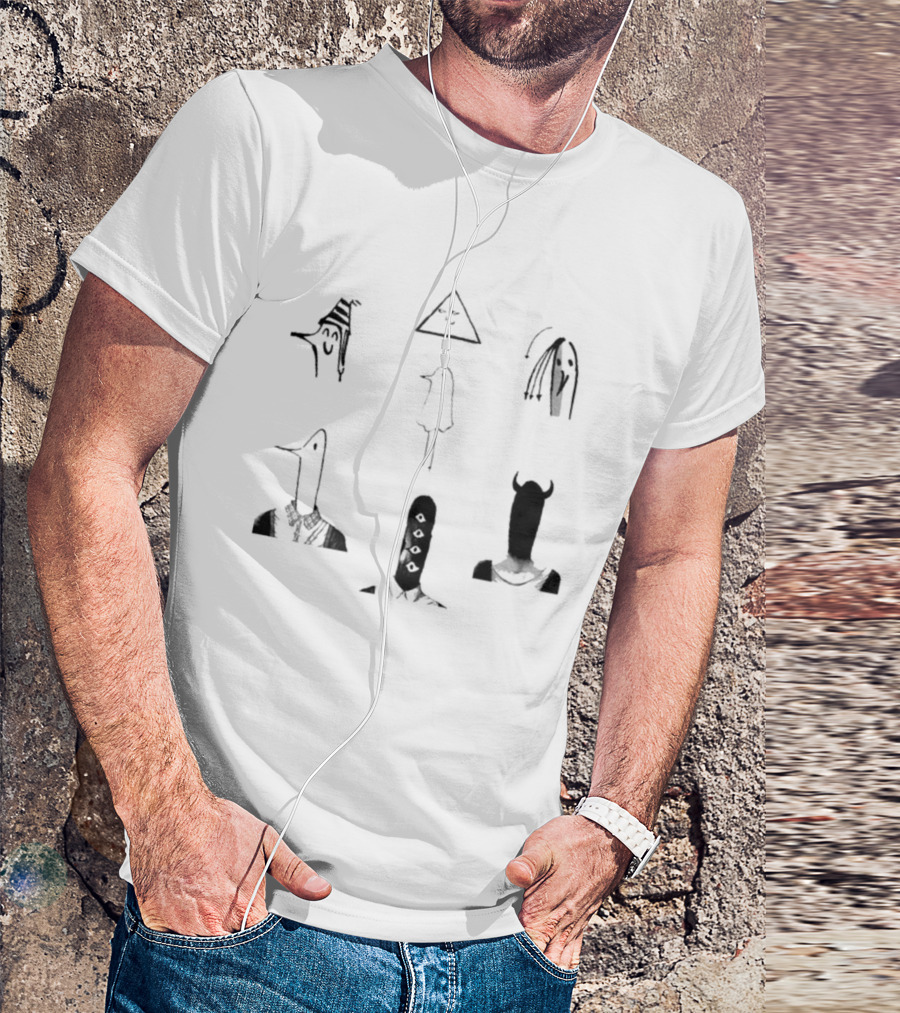Oyasumi Punpun All Forms Minimalist Characters Collection T-Shirt