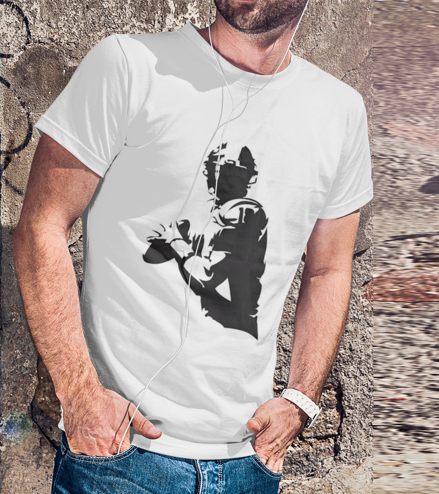 Quarterback Player Silhouette American Football Sports T-Shirt