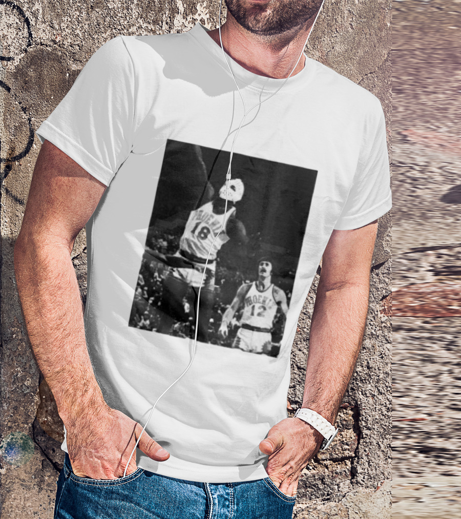 Curtis Perry Wearing Hockey Mask During Phoenix Suns NBA Game T-Shirt