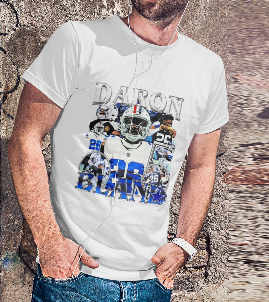 Daron Bland Dallas Cowboys 26 NFL Star Player Collage T-Shirt