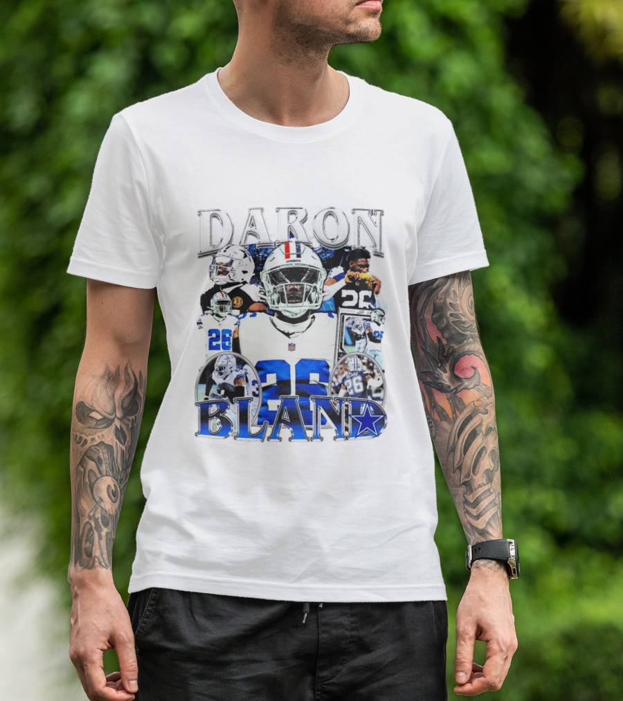Daron Bland Dallas Cowboys 26 NFL Star Player Collage T-Shirt