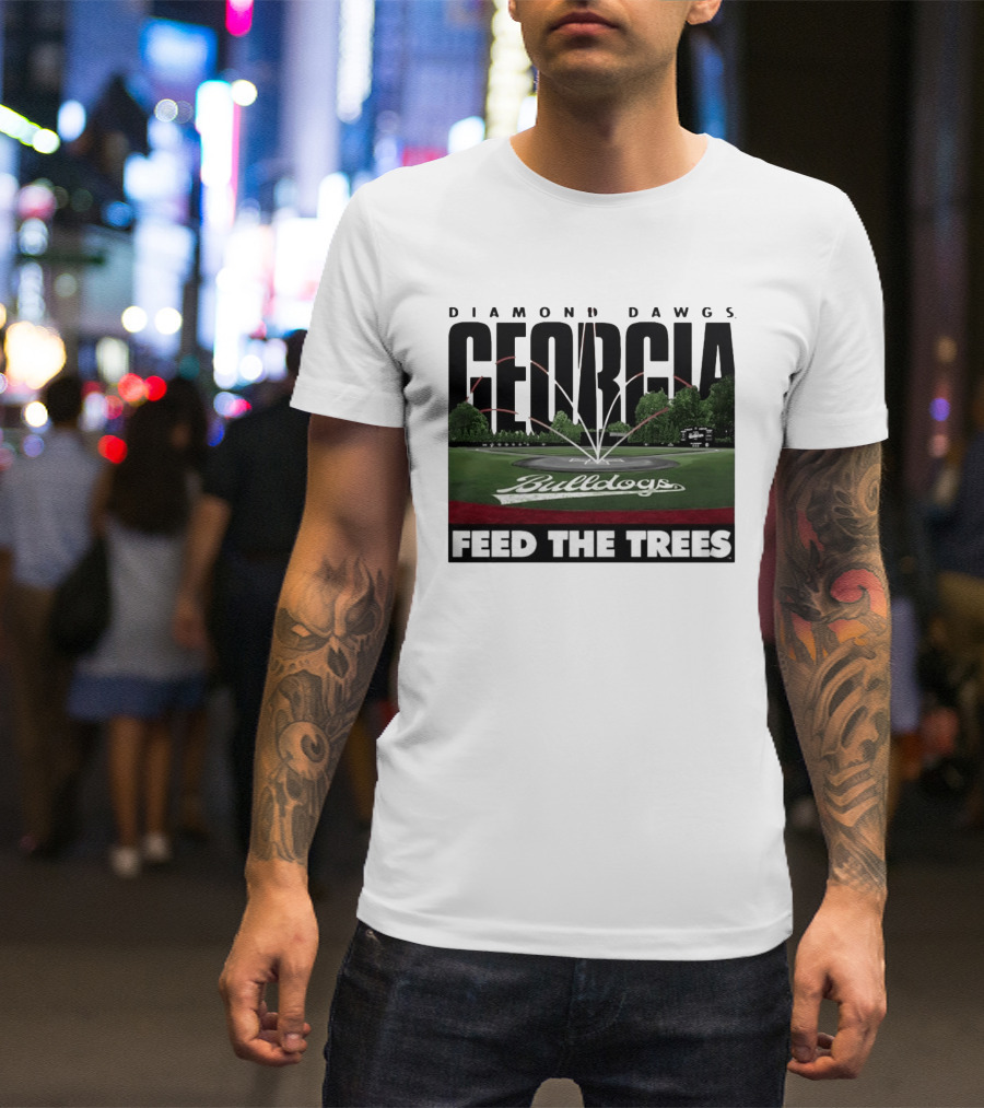 Diamond Dawgs Georgia Bulldogs Baseball Feed The Trees T-Shirt