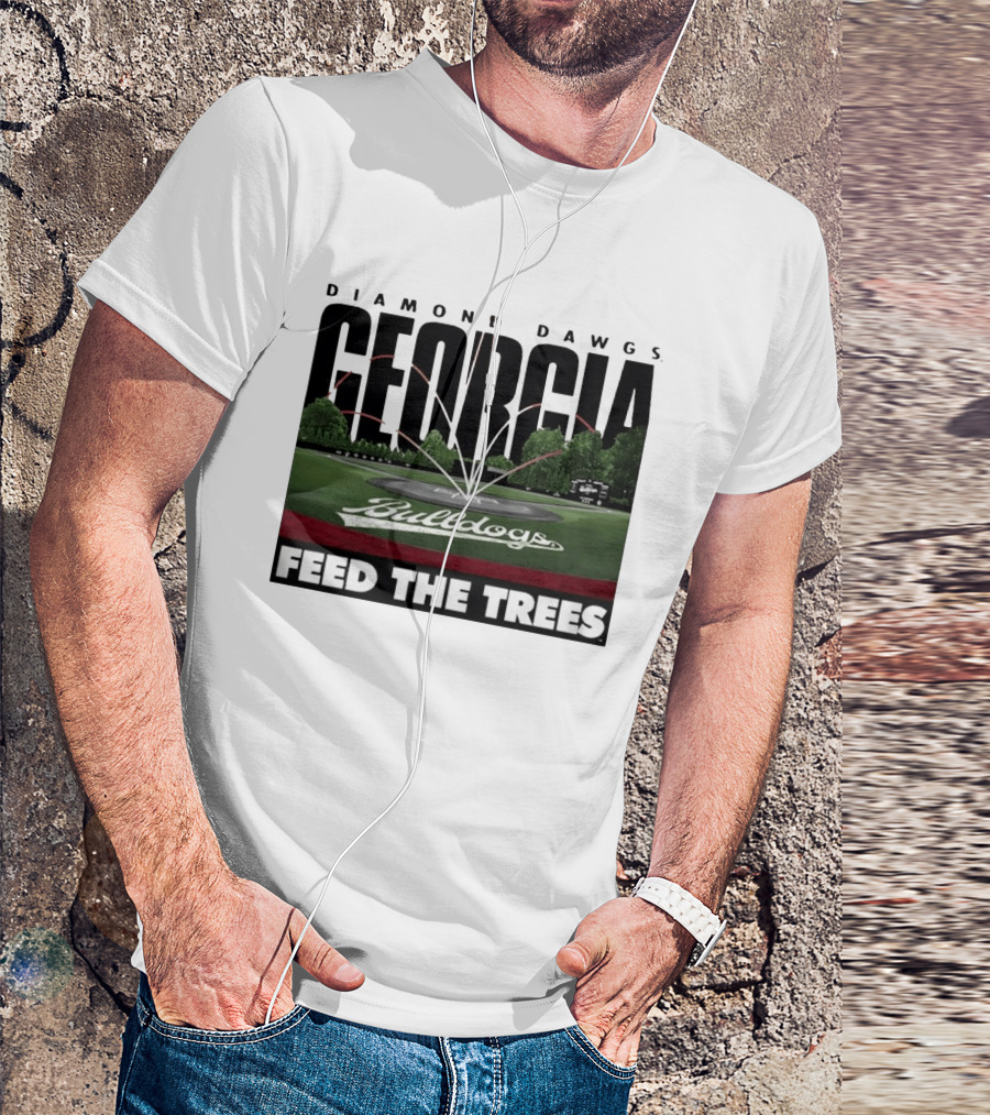Diamond Dawgs Georgia Bulldogs Baseball Feed The Trees T-Shirt