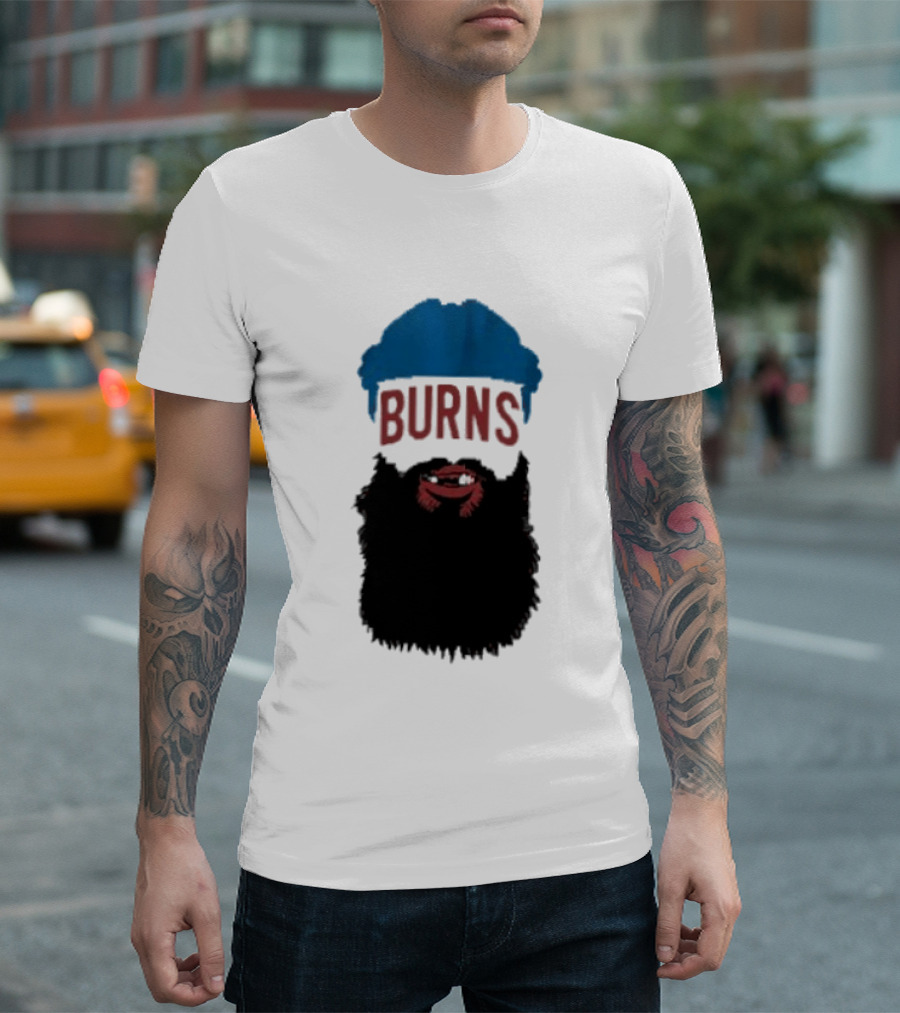 Brent Burns Beard Blue And Red Text Colorado Hockey Fan T-Shirt