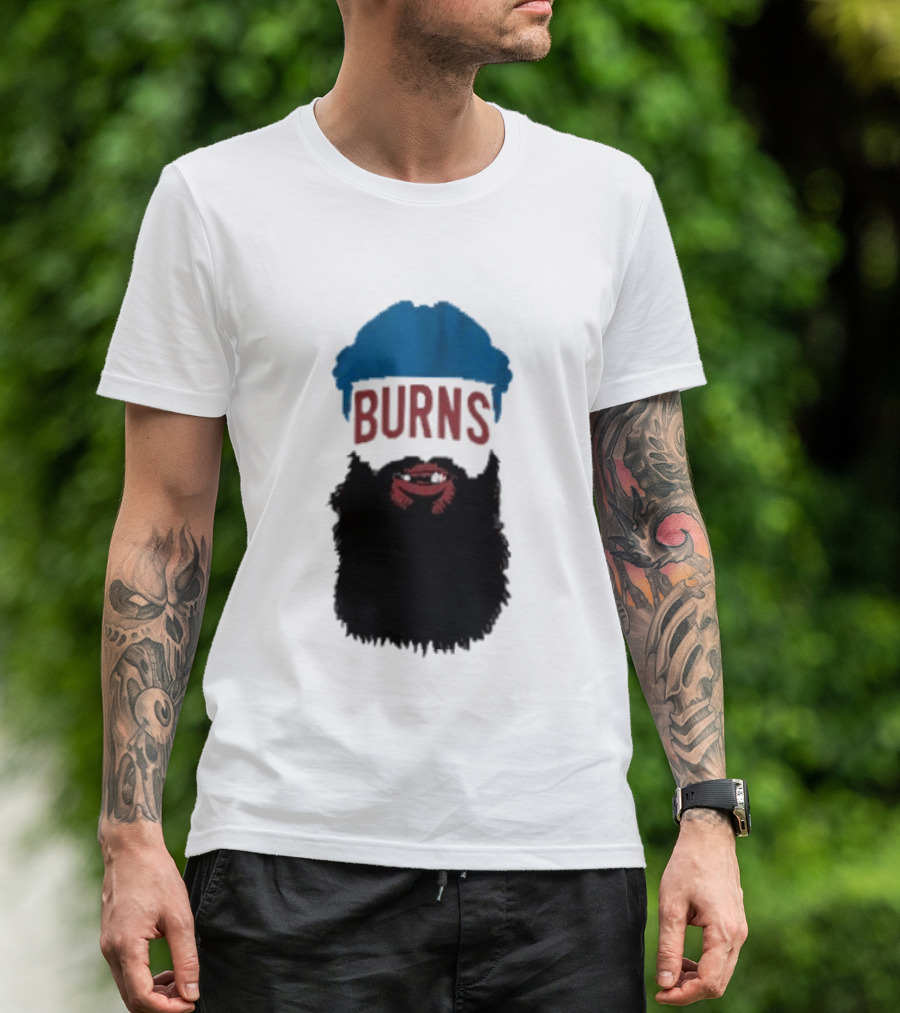 Brent Burns Beard Blue And Red Text Colorado Hockey Fan T-Shirt