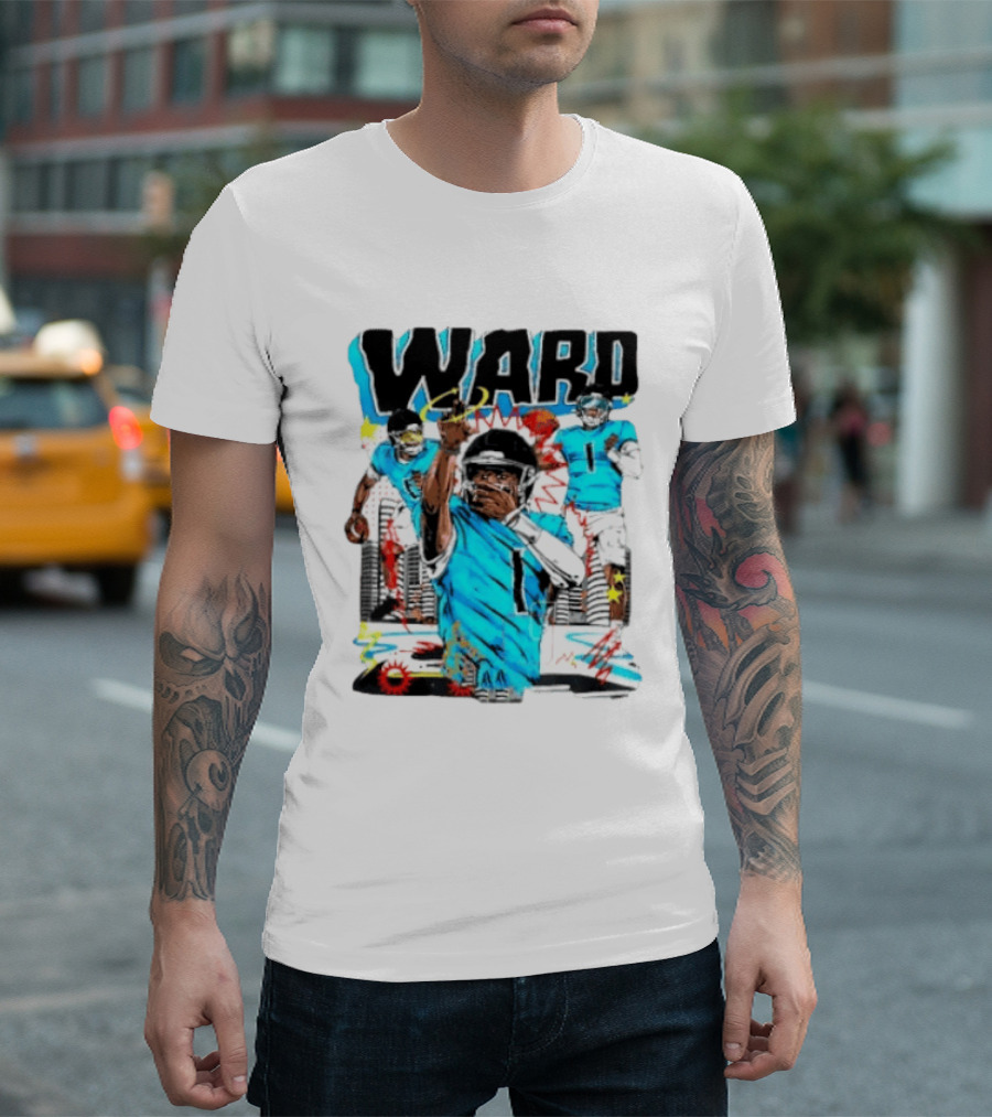 Tennessee Titans Ward Player Cartoon Comic T-Shirt