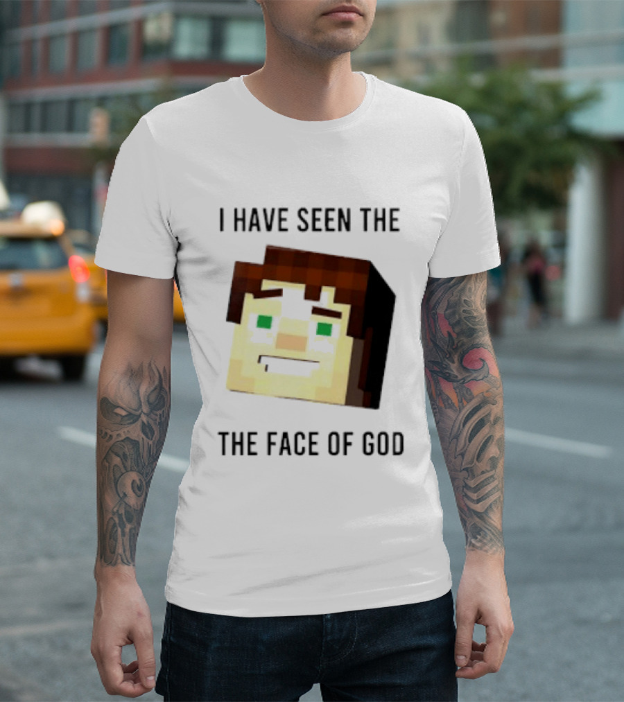 I Have Seen The Face Of God Minecraft Style Pixel T-Shirt