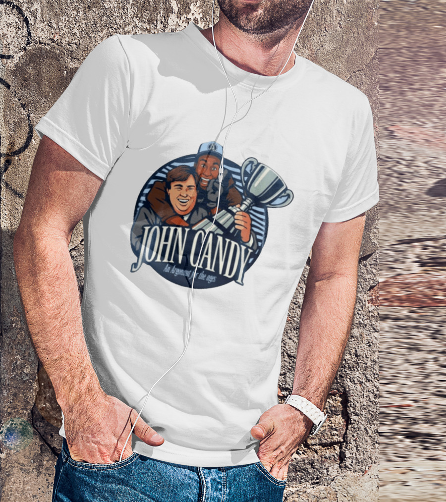 John Candy CFL Argonaut Icon Holding Trophy T-Shirt
