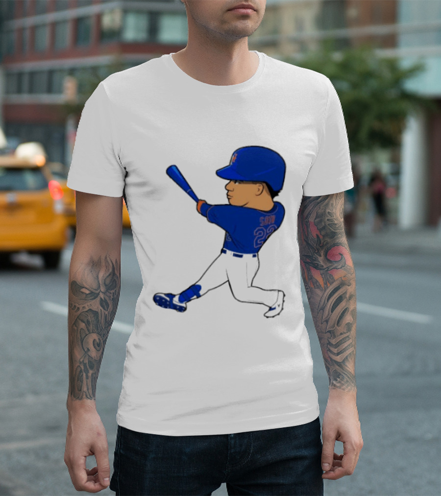 Juan Soto 22 Mets Baseball Swing LGM T-Shirt