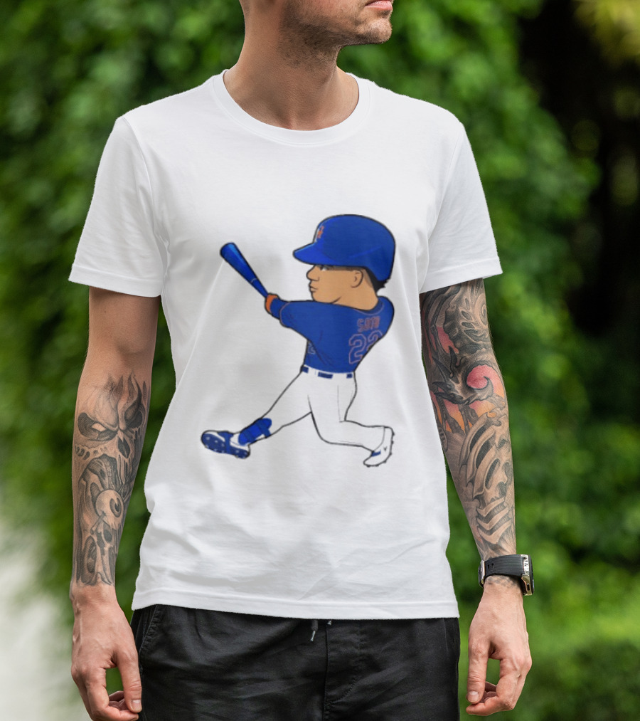 Juan Soto 22 Mets Baseball Swing LGM T-Shirt