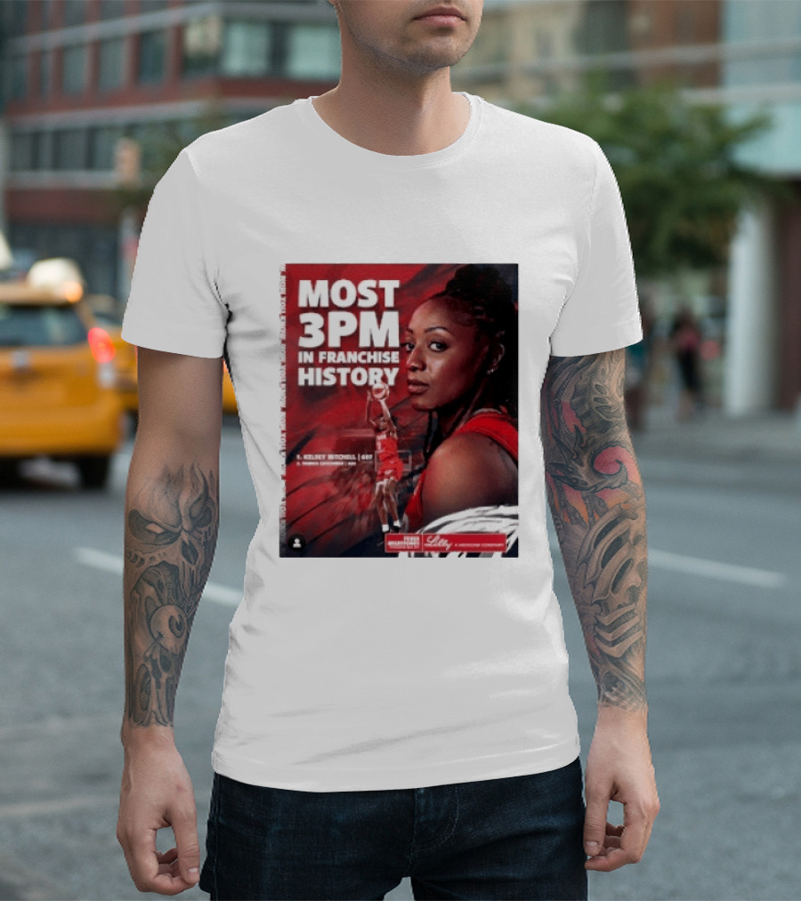 Kelsey Mitchell Most 3PM In Franchise History Indiana Fever T-Shirt