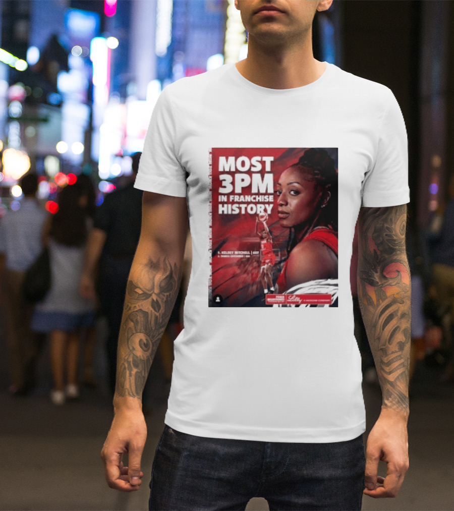 Kelsey Mitchell Most 3PM In Franchise History Indiana Fever T-Shirt