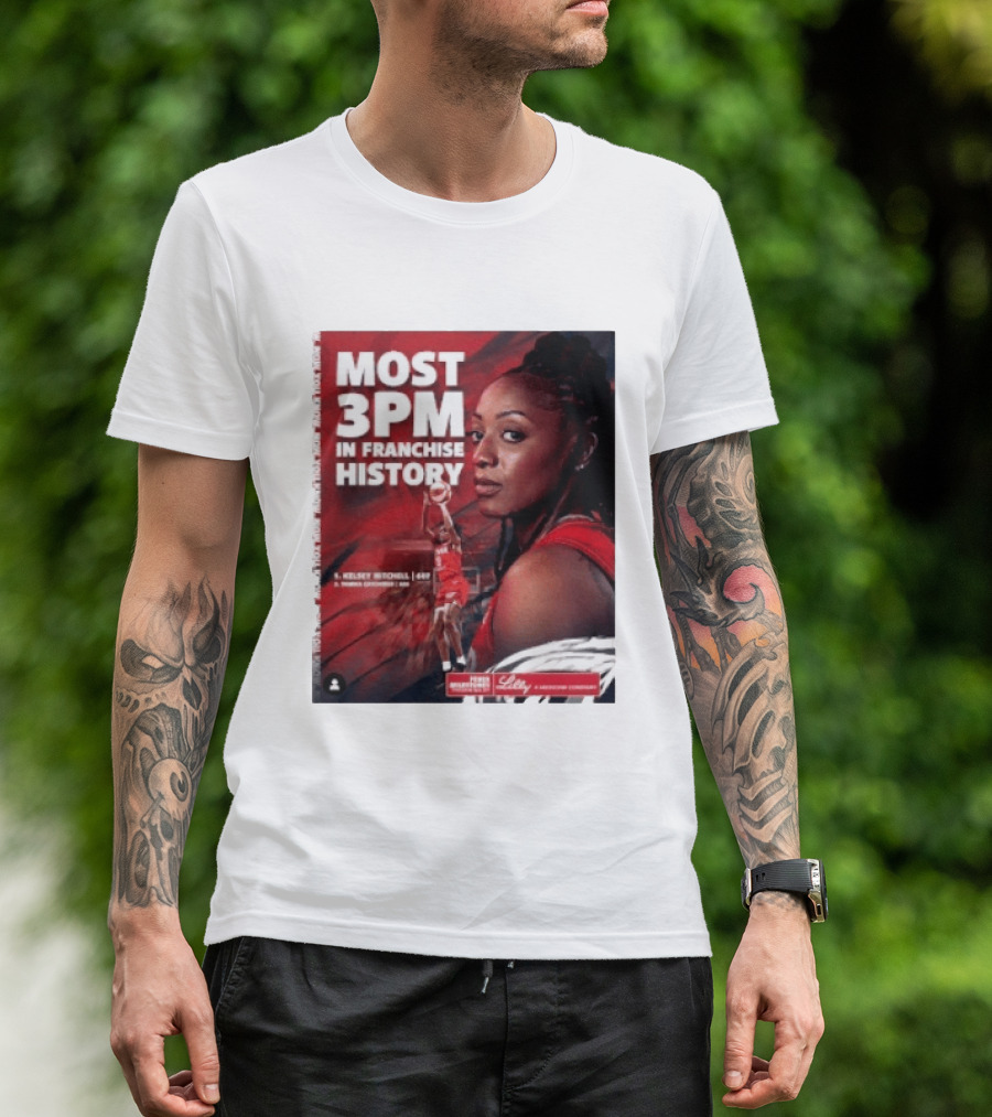 Kelsey Mitchell Most 3PM In Franchise History Indiana Fever T-Shirt