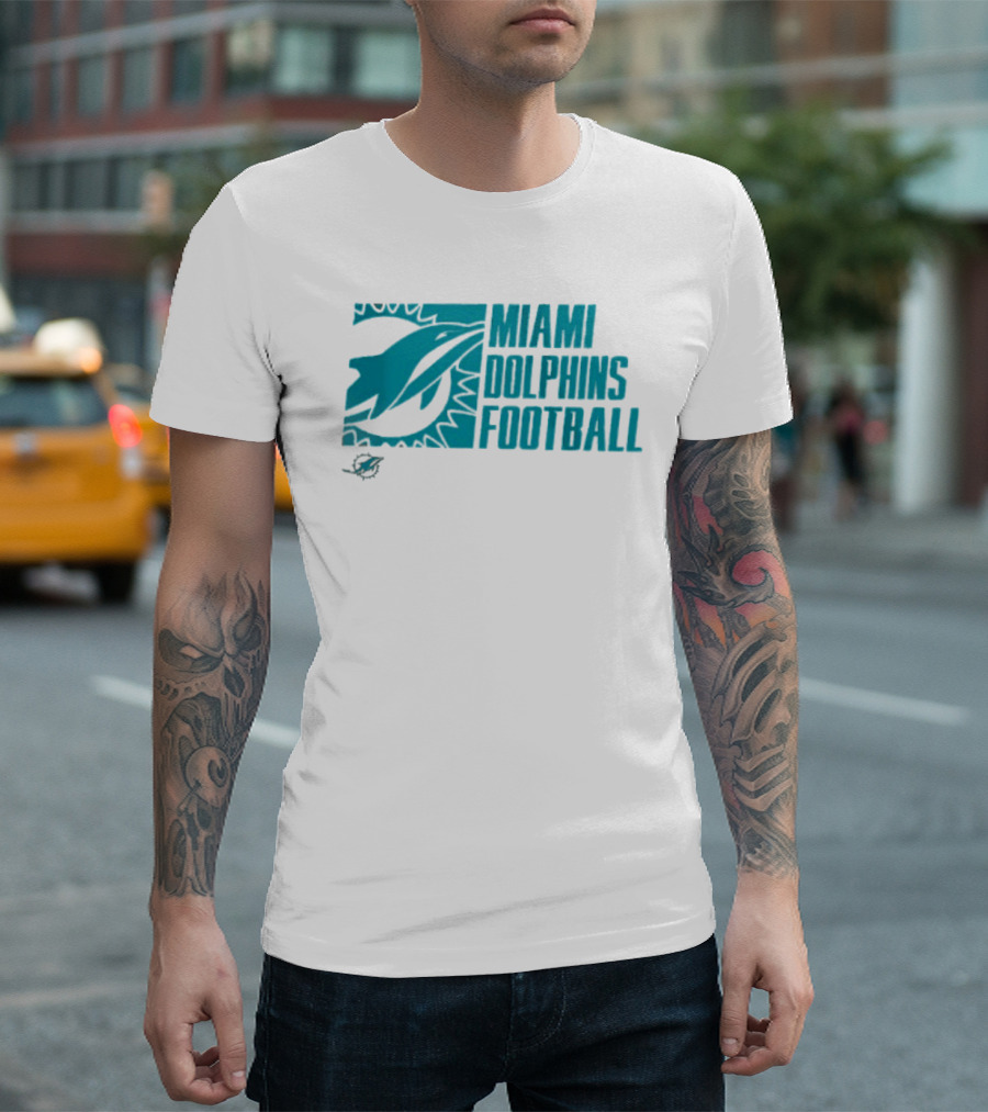 Miami Dolphins Football Fan Apparel Post Game Wear T-Shirt