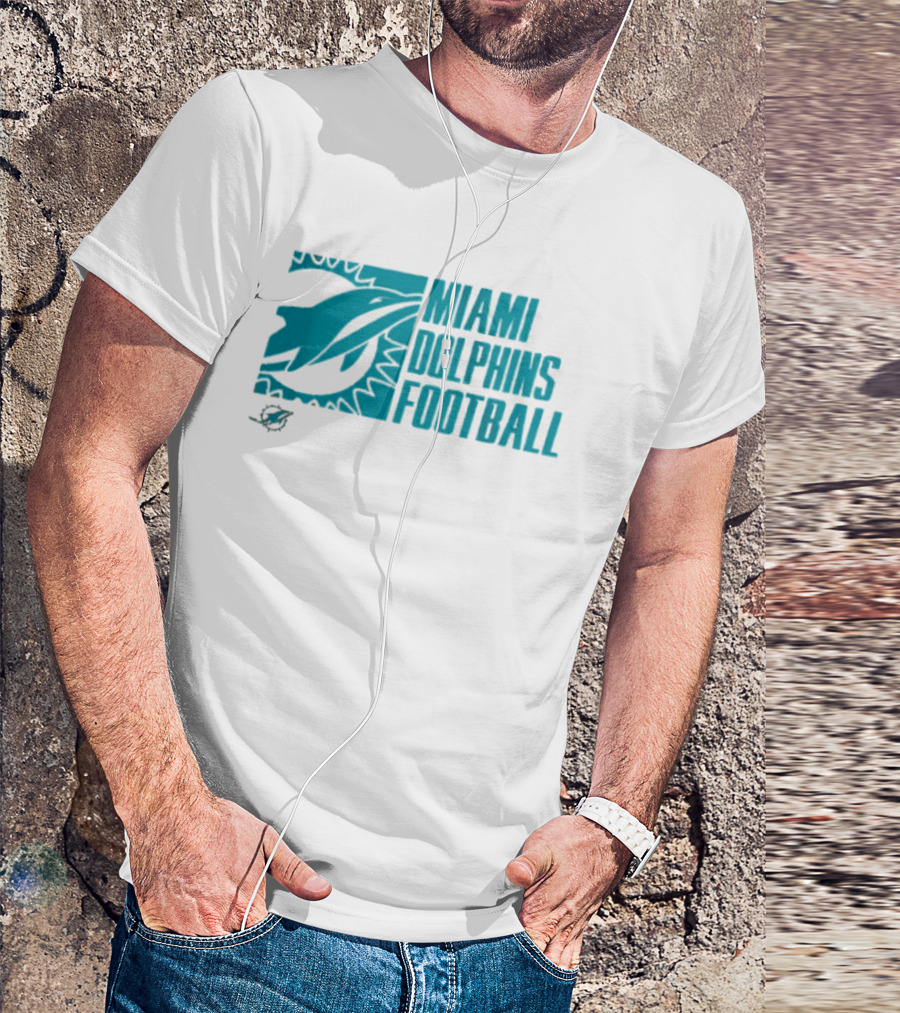 Miami Dolphins Football Fan Apparel Post Game Wear T-Shirt