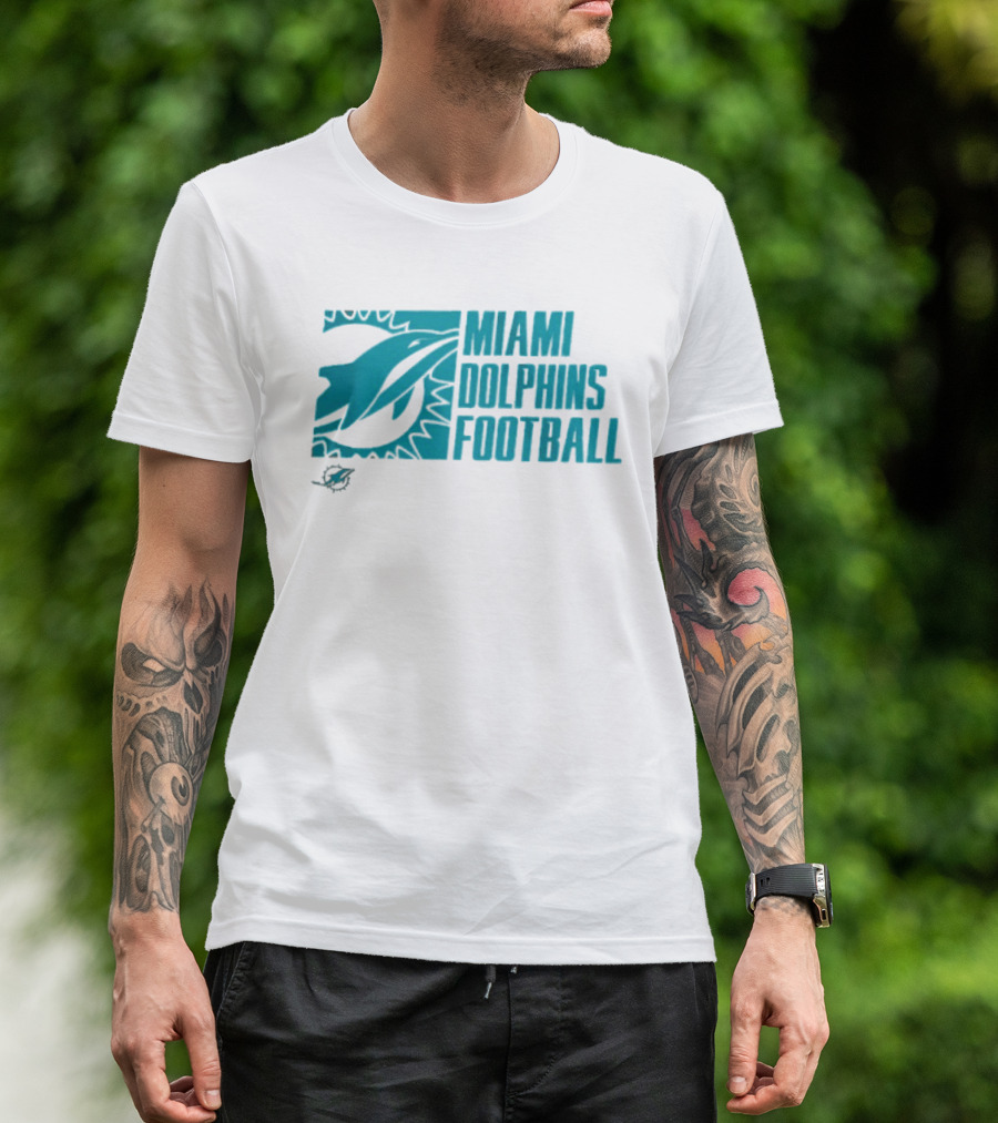 Miami Dolphins Football Fan Apparel Post Game Wear T-Shirt