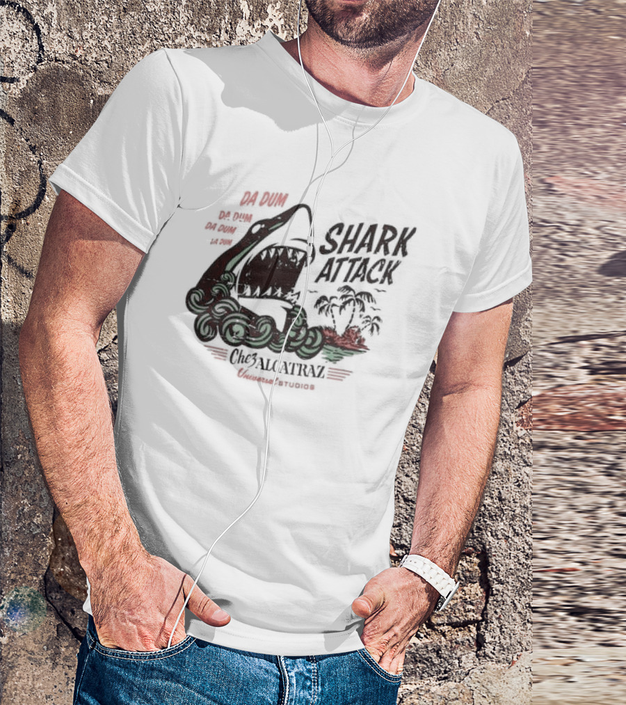 Big Wave Shark Attack Che Alcatraz Island California Adventure T-Shirt