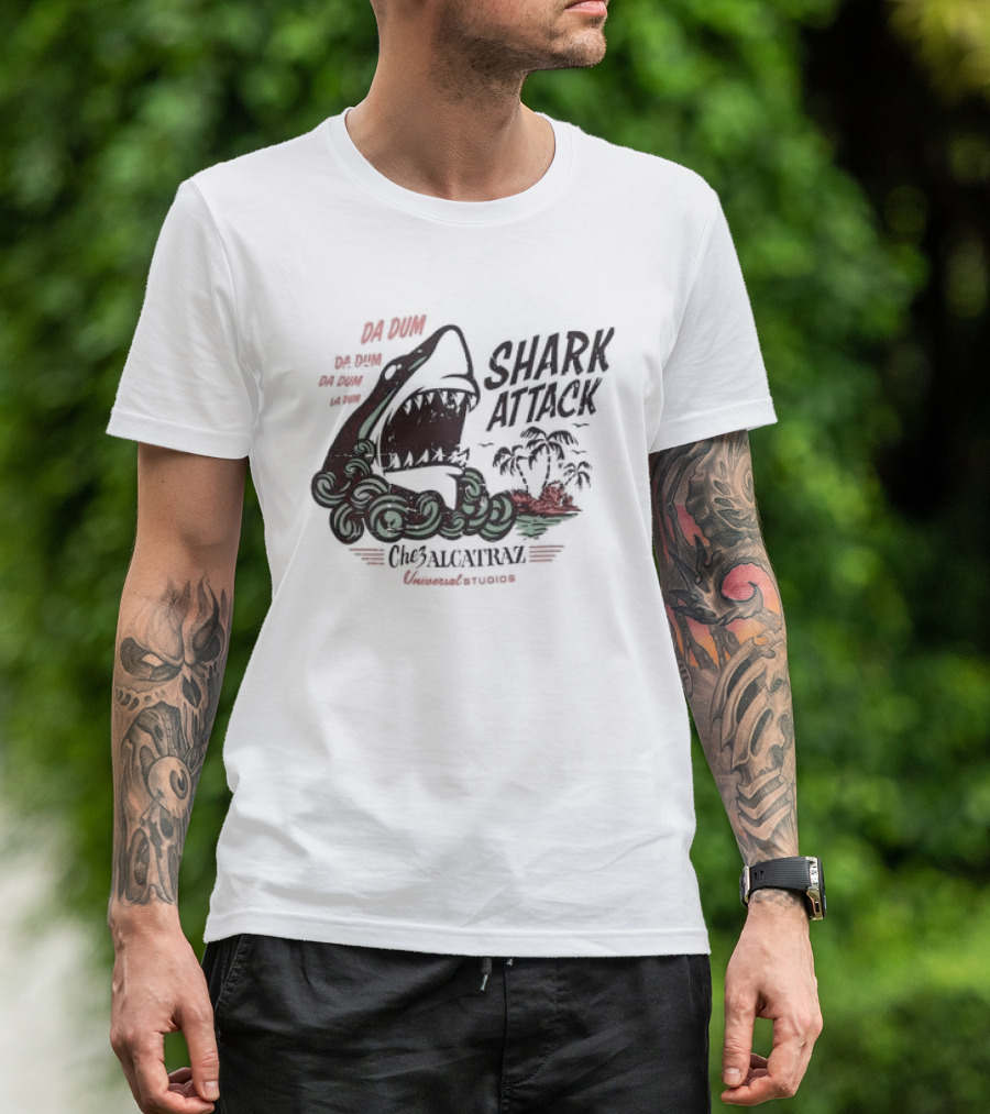 Big Wave Shark Attack Che Alcatraz Island California Adventure T-Shirt