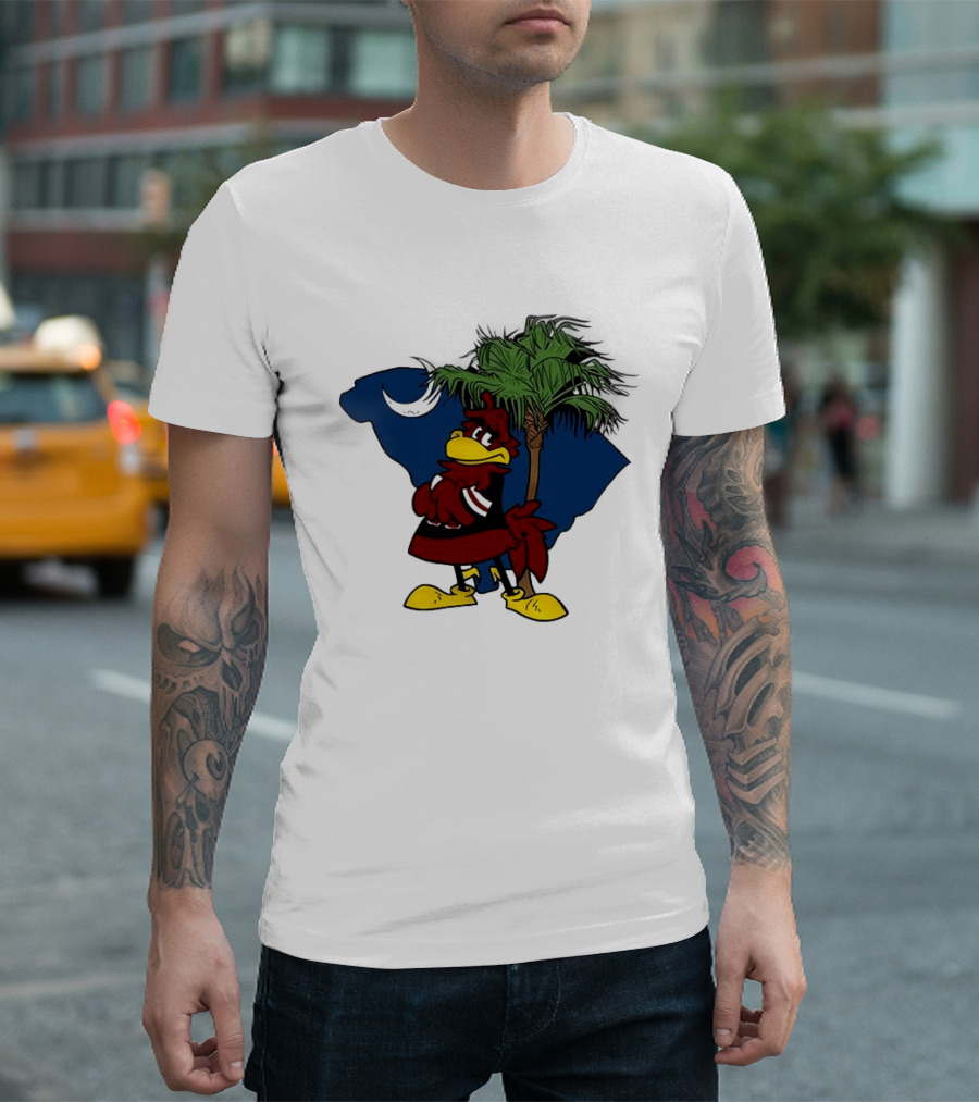 South Carolina Gamecocks Hey Gamecocks Mascot Palmetto Crescent T-Shirt
