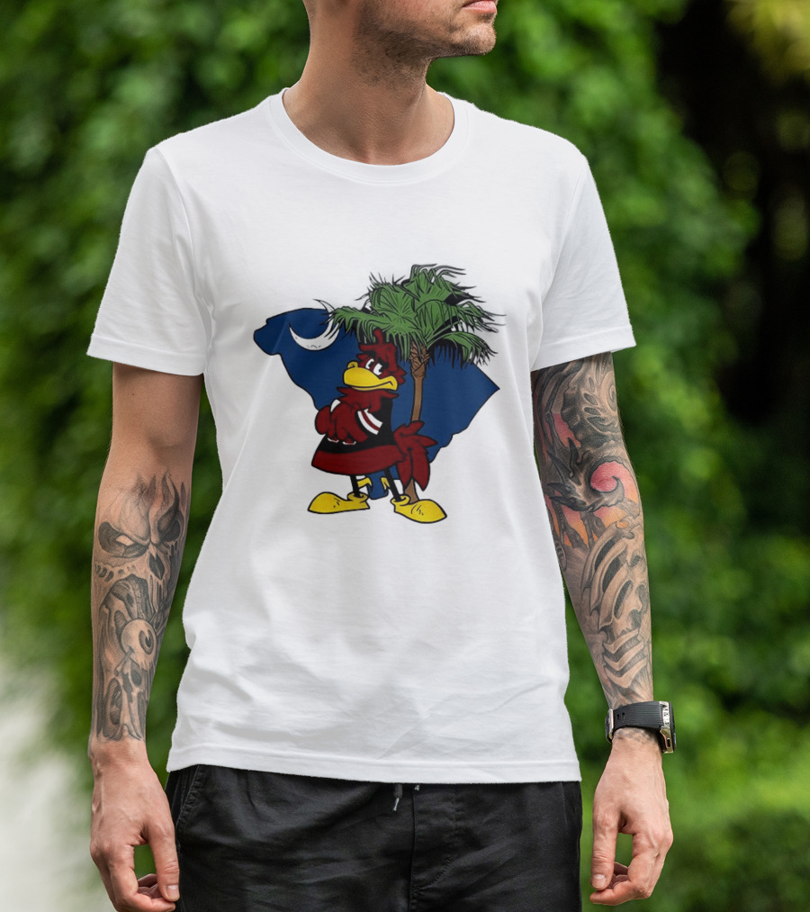 South Carolina Gamecocks Hey Gamecocks Mascot Palmetto Crescent T-Shirt