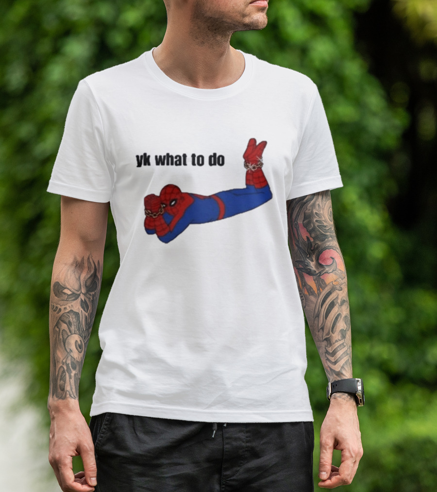 Spooderman YK What To Do Meme T-Shirt
