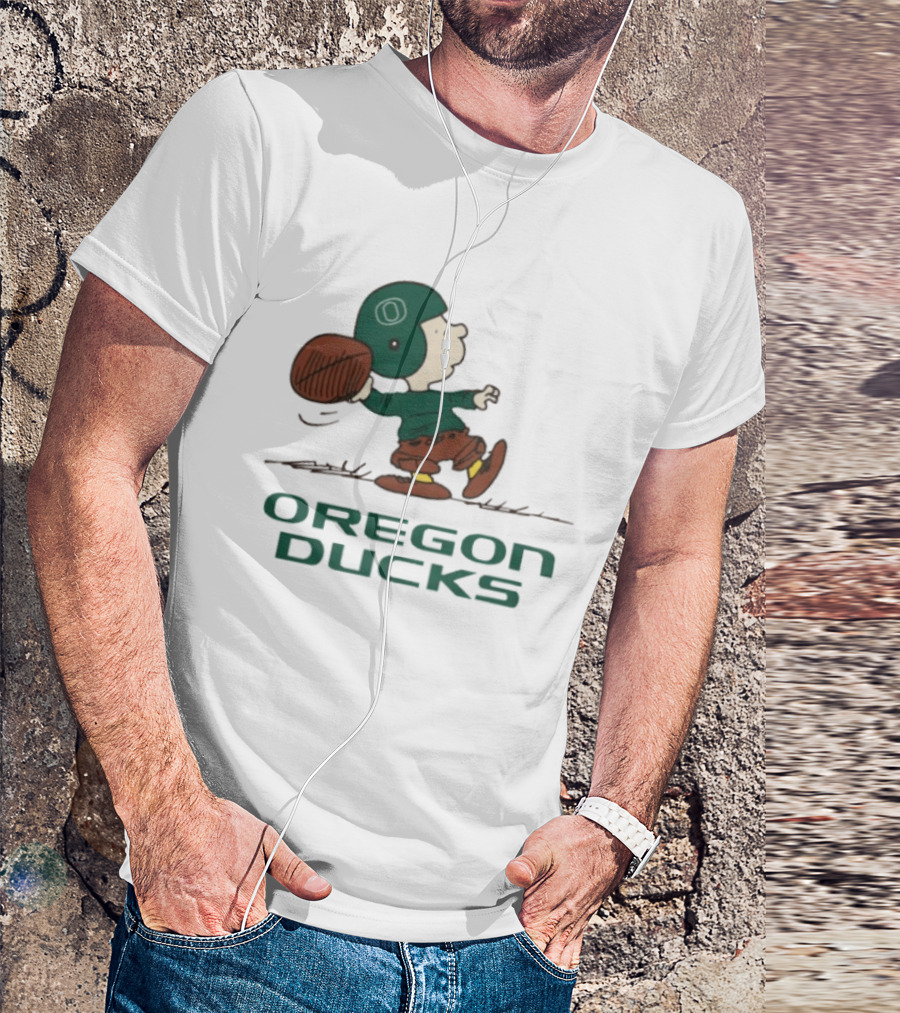 Peanuts Charlie Brown Oregon Ducks Football Quarterback T-Shirt