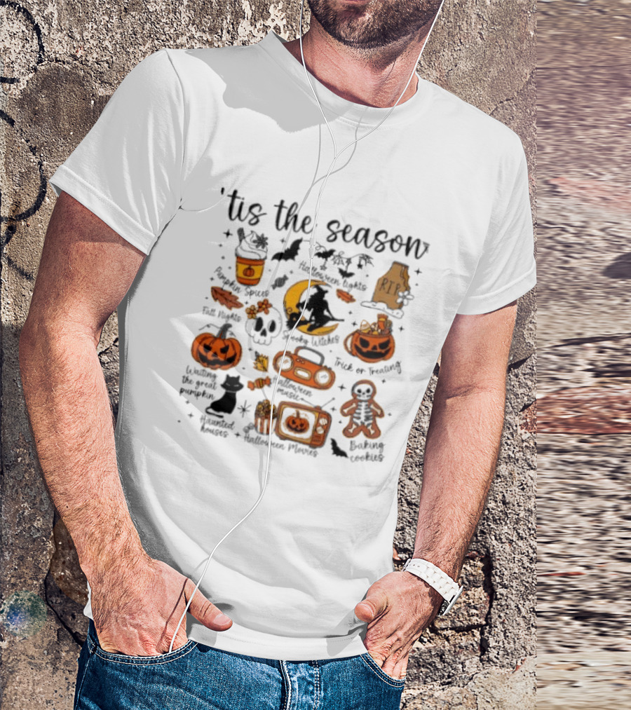 Tis The Season Pumpkin Spices Spooky Witches Halloween Trick Or Treat T-Shirt