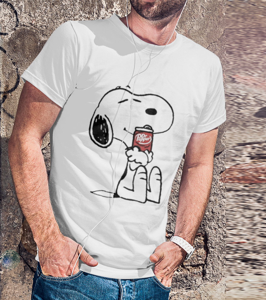 Snoopy Hugging Dr Pepper Can T-Shirt